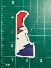 Delaware Stealie - Grateful Dead - Laminated Vinyl Sticker - 1.5"x3"