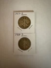 Walking Liberty Silver Half Dollars 1917-S & 1918-S