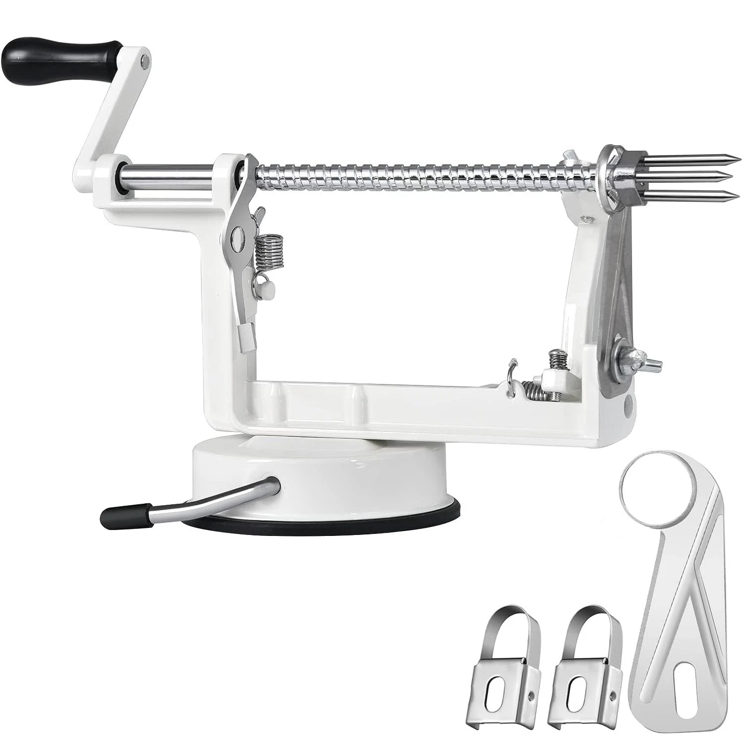 Apple Peeler Slicer Corer with Stainless Steel Blades and Powerful Suction Ba...