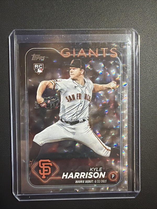 2024 Topps Update Series Kyle Harrison #US83 Silver Crackle Foilboard