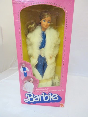 Vintage 1983 Fabulous Fur Barbie Doll #7093 - Unopened  - MIB NRFB !!