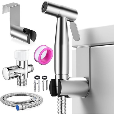 #ad Toilet Bidet Sprayer Attachment Stainless Steel Adjustable Pressure for Feminine $19.59