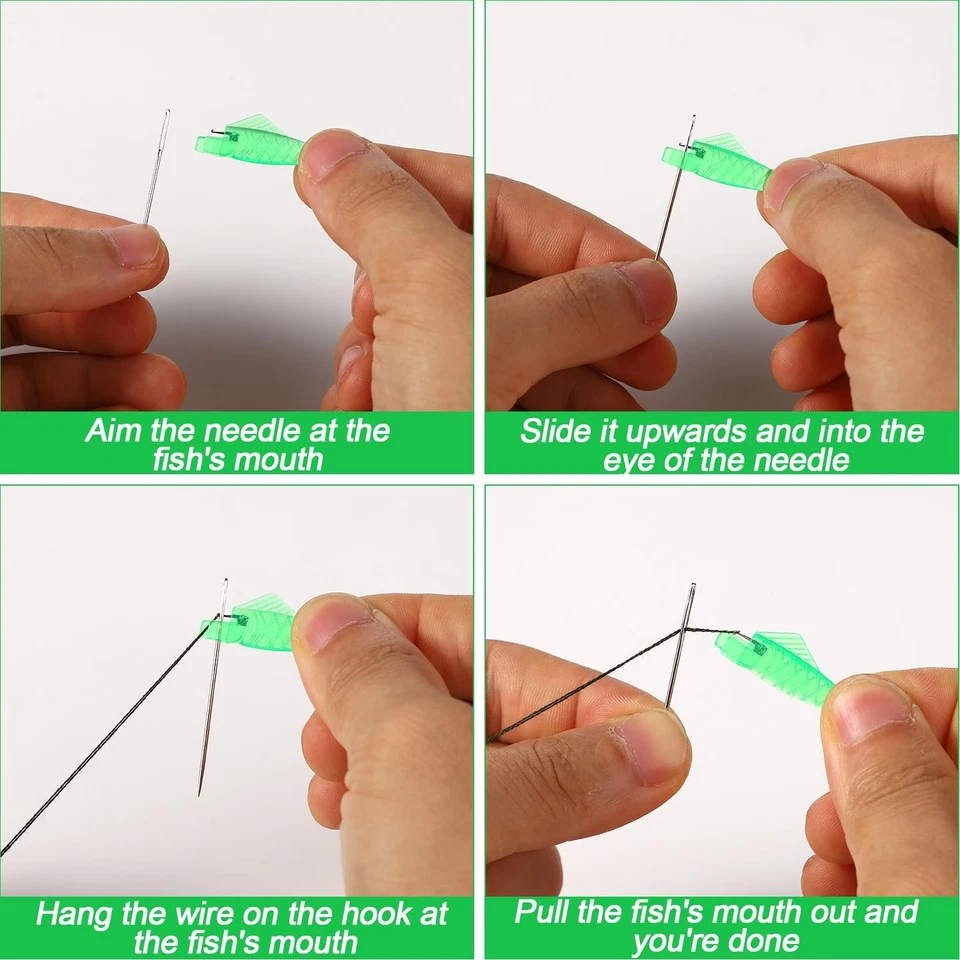 30 piezas Enhebrador de aguja boca de pescado, máquina de coser enhebrador de aguja automático N... Foto 4 de 4