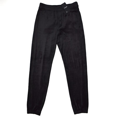 NWT $1190 Saint Laurent Black Velour Jogger Track Pants Sweatpants S  AUTHENTIC