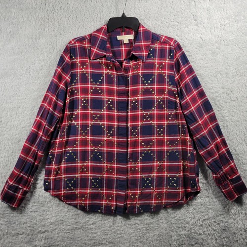 Michael Kors Button Up Flannel Shirt 