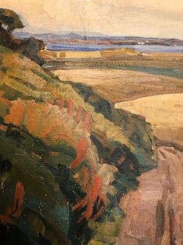 Knud Jespersen (1879-1954): IN THE COUNTRY. VIEW TO LAKE. Original oilDated 1920 - Picture 4 of 7