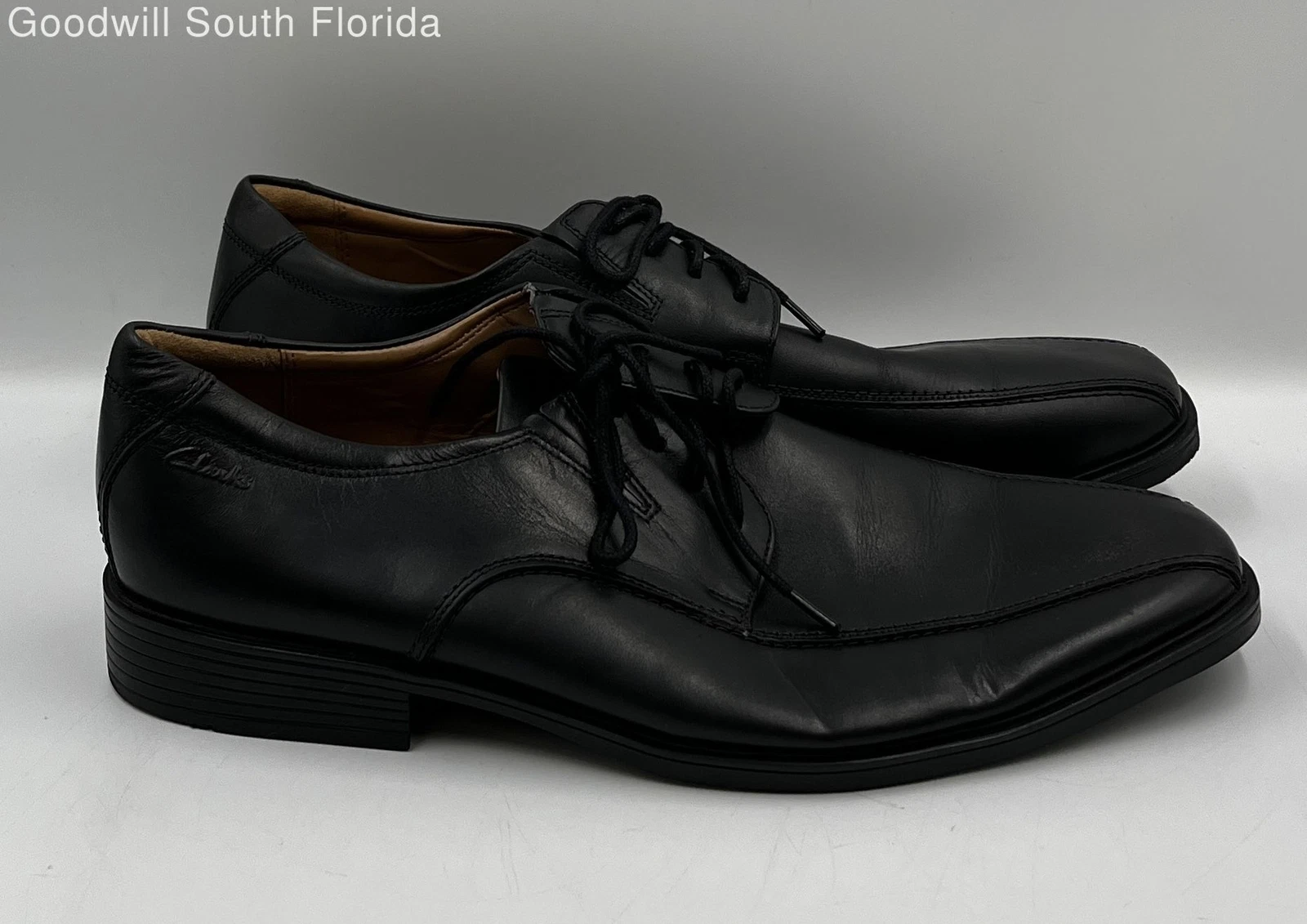 Scarpe eleganti Oxford Clarks uomo 15103 nere in pelle stringate taglia 8 5W