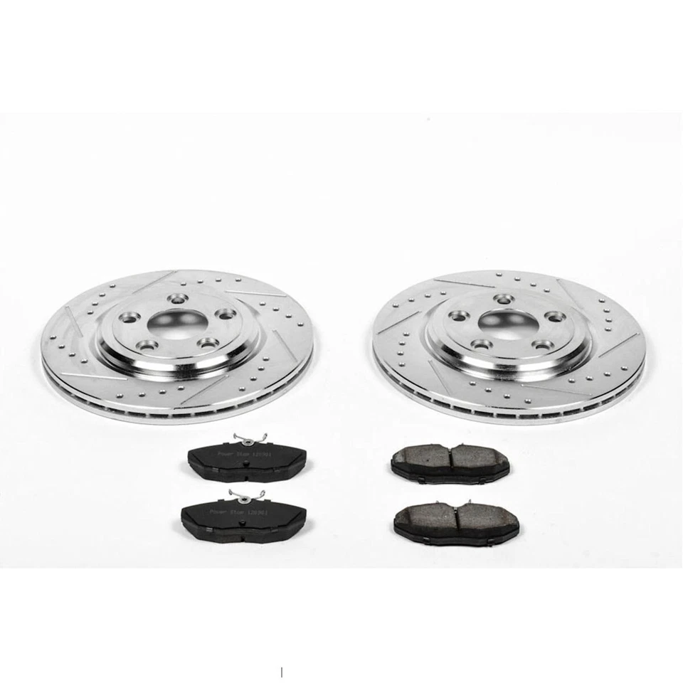 K3141 Powerstop Juego de 2 ruedas traseras de disco de freno y pastillas Powerstop para Jaguar S-Type XJ8 Foto 3 de 3