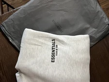 Essentials Hoodie - Light Oatmeal, Men's Large.