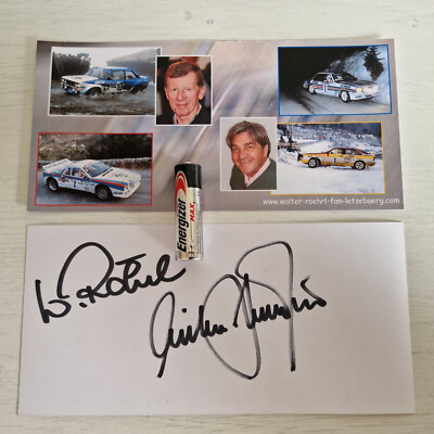 Ak Karte RMC Winner Fiat-Opel-Lancia-Audi  Org.Signiert W.Röhrl - Ch.Geistdörfer