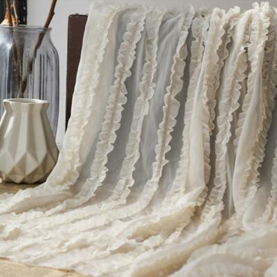 53'' Wide Multi Layers Ruffle Chiffon Lace Fabric for Girl Tutu Dress By The Yard