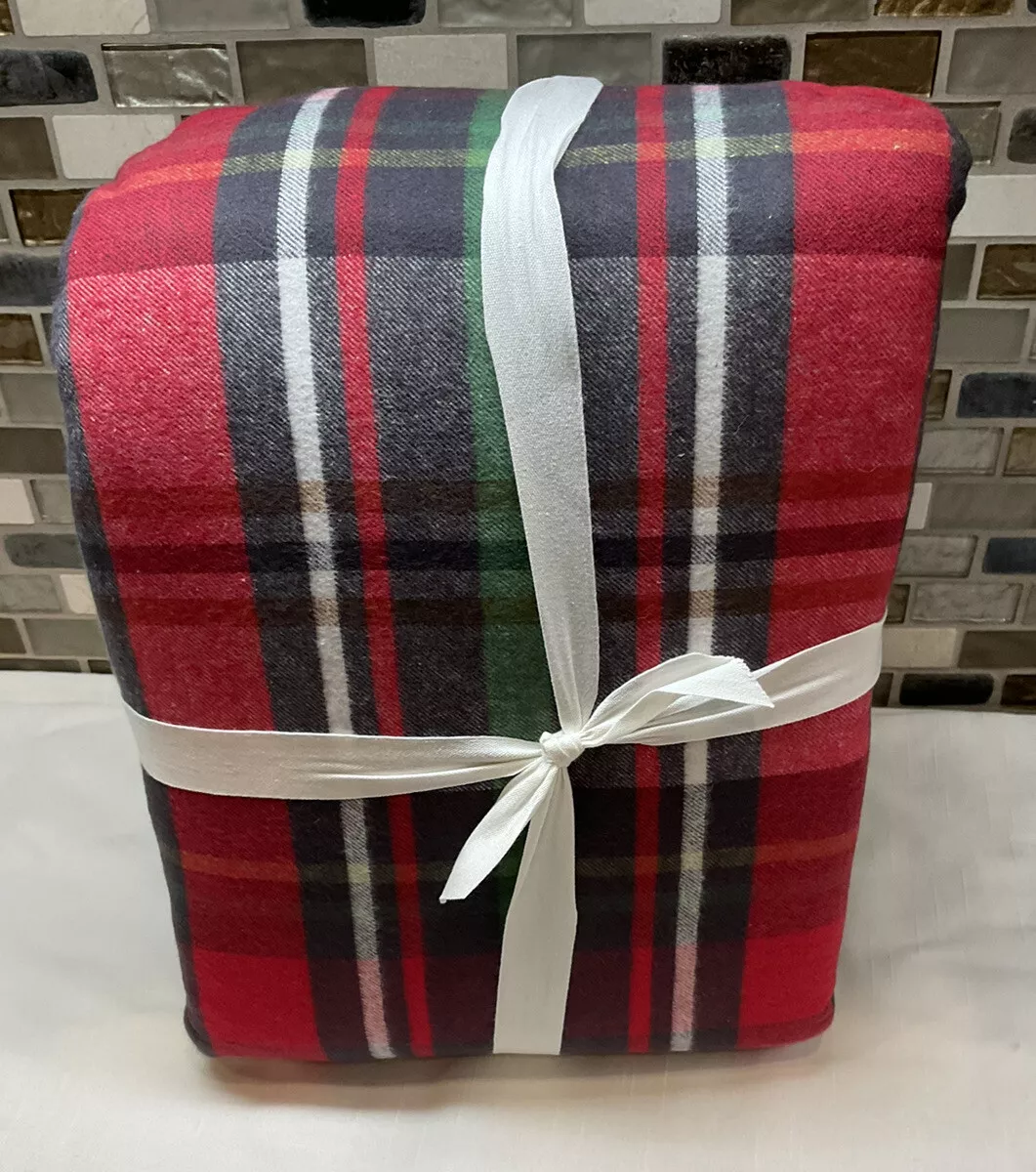 Pottery Barn Declan Plaid Duvet Flannel Full Queen NWOT