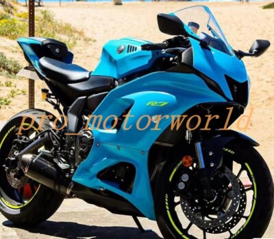 Blue Body Fairing Kit w/Tank Cover For Yamaha YZ-F R7 2021 -2024 Injection Frame