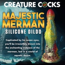 Creature Cocks Merman Unique Texture Silicone Alien Dildo Dong by XR Brands