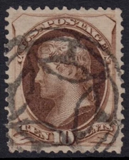 1873, Sc #161 NICE FANCY CANCEL - FANCY WHEEL STRIKE