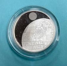 2024 Silver Proof 1 Oz 999 ~ Star Wars Death Star ~ Royal Mint £2 Coin