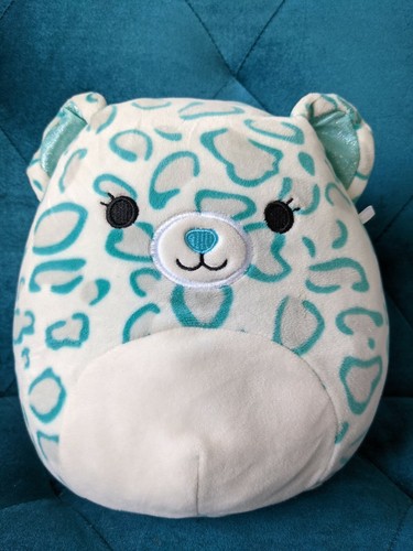 Squishmallow 8â Inch TONI the Teal Sparkle Leopard Cheetah Kellytoy Plush | eBay