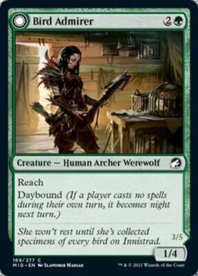 4 BIRD ADMIRER ~mtg NM-M Innistrad: Midnight Hunt Common x4