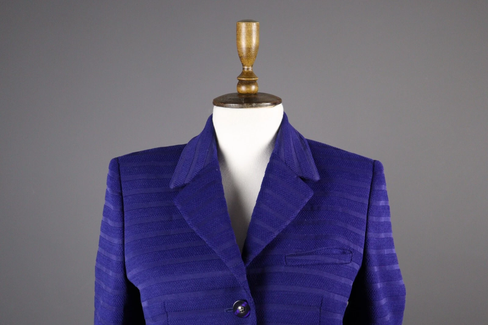 Giacca blazer VERSACE JEANS COUTURE blu a costine testurizzata taglia 42