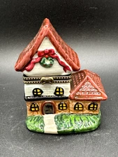 Vintage Miniature Saltbox House Victorian Treasures RARE Trinket Box 