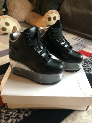 YRU Qloud Qozmo Platform Sneakers Schuhe NEU 6/4/36 schwarz Y.R.U. Plateau