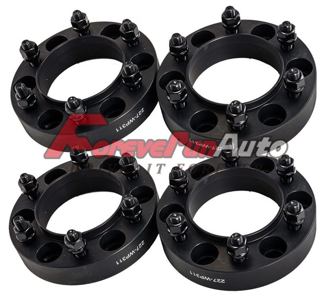2PC Hub Centric 1.25" 6x139.7 or 6x5.5 Black Wheel Spacers Adapters