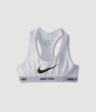 New 91 Nike Kid's Girl's White Mesh Pro Hypercool Dri-Fit Sports Bra Size Small