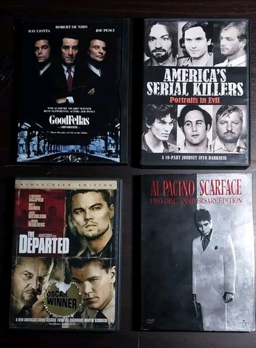 Lot Of 4 Gangster DVD Movies - Scarface - Goodfellas & More.