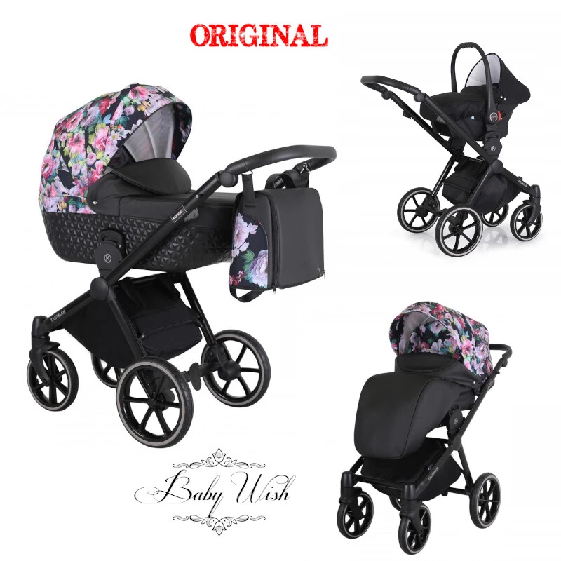 KUNERT TALISMAN BABY PRAM STROLLER 3in1 CARRYCOT + PUSHCHAIR + CAR SEAT
