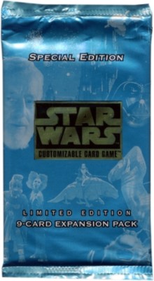 Star Wars CCG  Limited Special Edition Booster Sealed 1 pack + 3 Rares no dupes