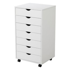 Chest Wood File Cabinet Rolling Storage Dresser with Wheels for Home Office
