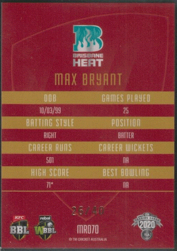 2020/21 CA Traders Cricket MOJO Ruby, Individual Card Sale only Nr-Mint. - Picture 51 of 99