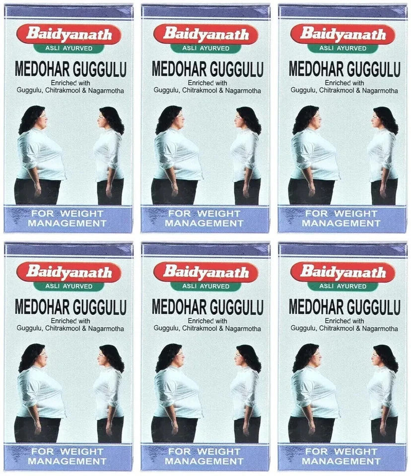 2 PACK x Baidyanath Medohar Guggulu 120 Comprimidos | Control de Peso Bienestar Foto 2 de 2