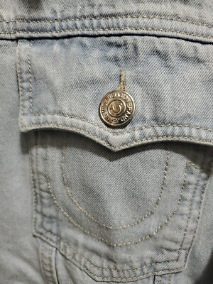 NWT True Religion Mens Jesse Single Needle Denim Jacket M 108073