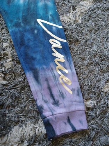 Girls justice cozy joggers size 10 tye dye metallic dance graphics - 第 1/3 張圖片