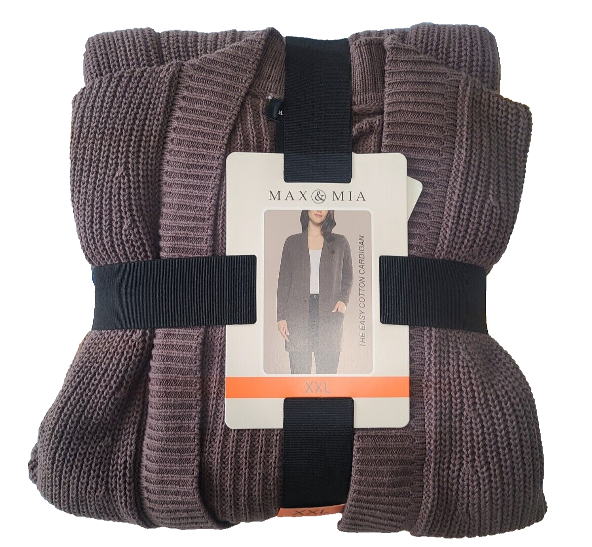 Max & Mia Ladies' The Easy Cotton Cardigan Pebble XX Large ⭐NEW
