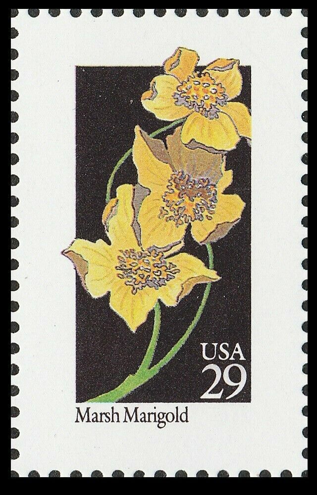 1992 29c Wildflowers: Marsh Marigold Scott 2658 Mint F/VF NH | eBay