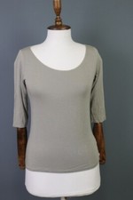 SARAH PACIN Gray Bodycon Stretch Long Sleeve Top Shirt Size 2