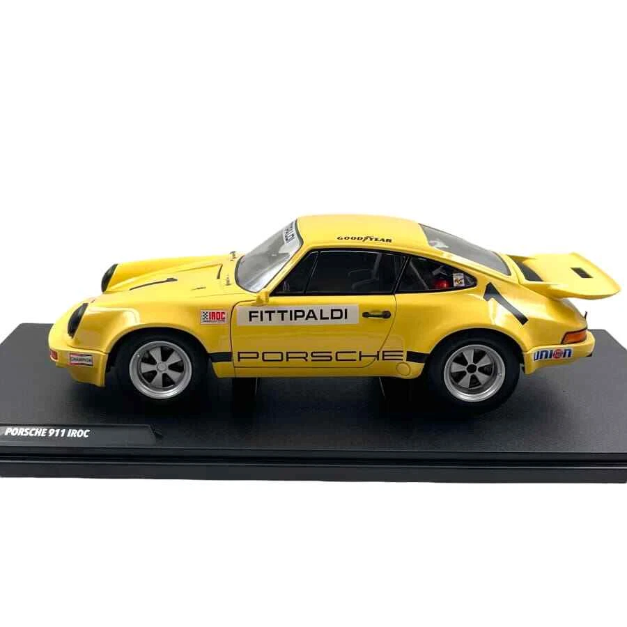 Modellino Auto Solido 1/18 Porsche 911 Iroc E. Fittipaldi #1 Yellow 1974 - Immagine 3 di 4
