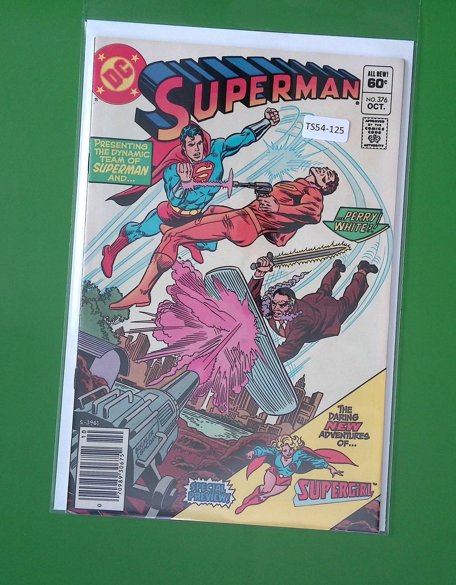 SUPERMAN #376 VOL. 1 HIGH GRADE NEWSSTAND DC COMIC BOOK TS54