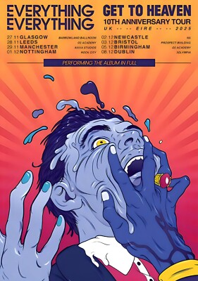 Everything Everything UK Tour 2025 A3 A4 Print Poster Unframed