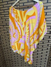 Show me Your MuMu Orange And Pink One Shoulder Flowy Dress Size Medium
