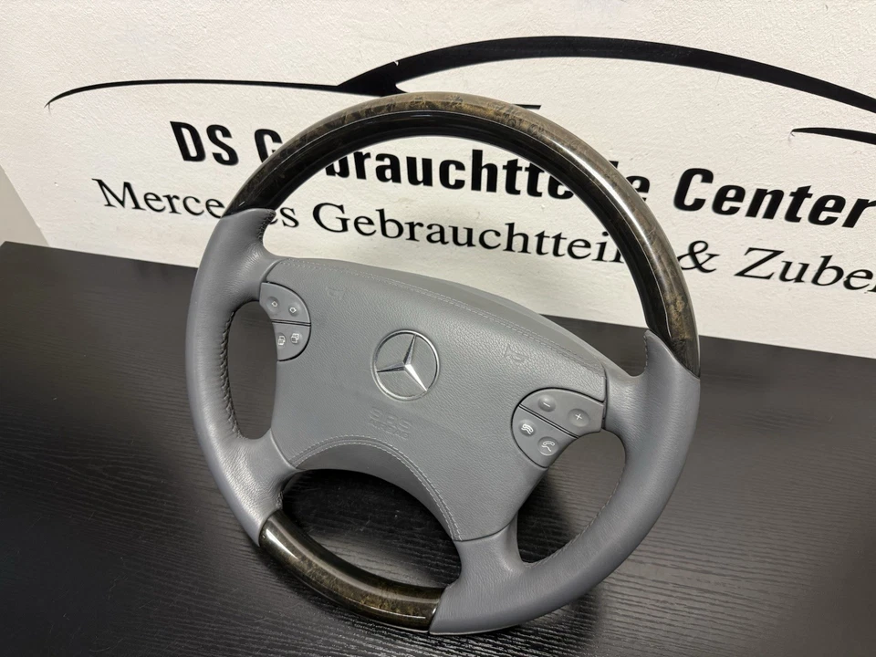Orig. Mercedes CLK W208 W210 Mopf Lederlenkrad Holz Lenkrad A2104601303 - Bild 2 von 4