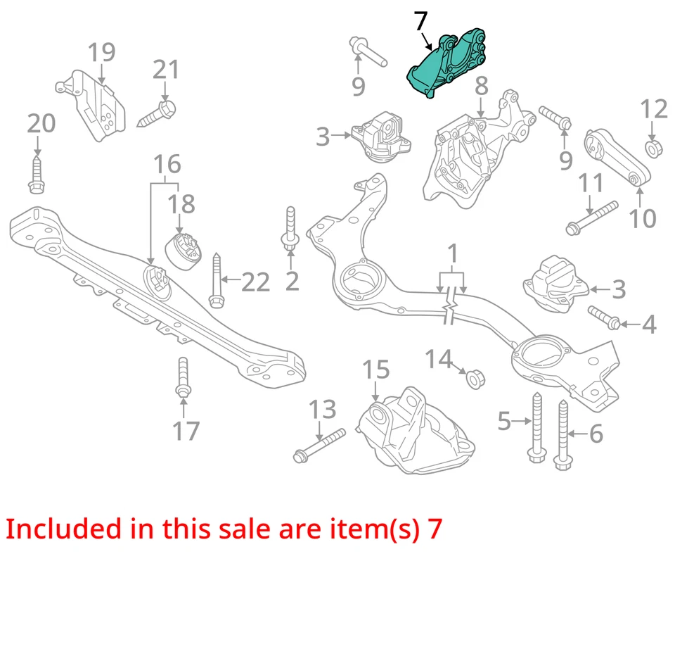 Soporte de montaje del motor derecho Porsche Cayenne 3.6 2015-2017 94611521152 OEM Foto 4 de 4