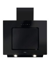 CDA 60cm Angled Chimney Cooker Hood - Black EVA60BL Tatty Box HW182023-01
