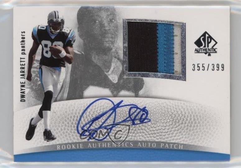 2007 SP Authentic Authentics 355/399 Dwayne Jarrett RPA Rookie Patch Auto RC 7xr