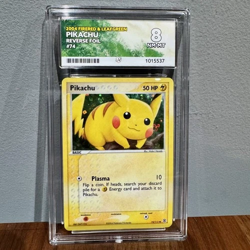 Pikachu 74/112 EX FireRed & LeafGreen Reverse Holo Pokemon PSA ACE 8
