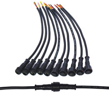 5 Pairs 3 Pin Waterproof LED Connector Male Female IP65 40Cm