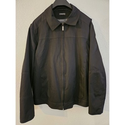 Perry Ellis Black Portfolio Dobby Tech Jacket Men s XL Waterproof Jacket