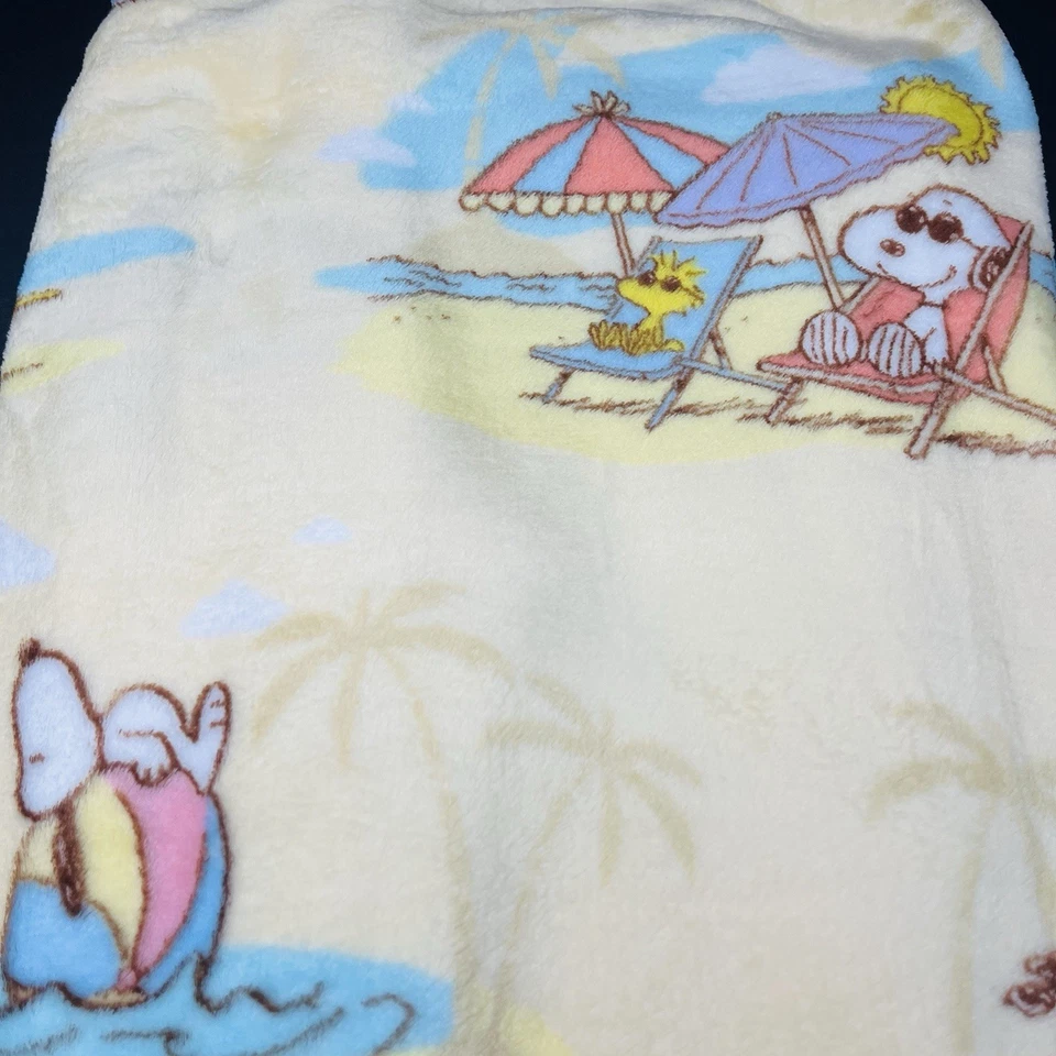 PEANUTS Snoopy Manta 50"x70” Woodstock Silla de Playa Reposo Amarillo NUEVO Foto 4 de 4